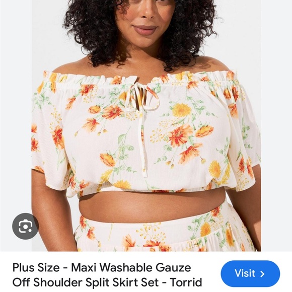 Torrid skirt and top set with pockets - Picture 3 of 7